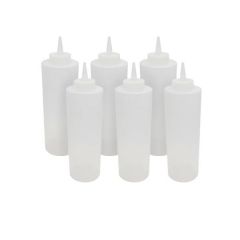 Jiggers  Clear 24oz Squeezie Bottle  (Set of 6 piece)