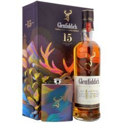 Glenfiddich  15 Years Old with Hip Flask Gift Pack
