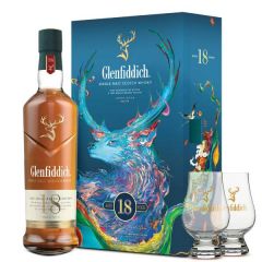 Glenfiddich  18 Years Old with Hip Flask Gift Pack